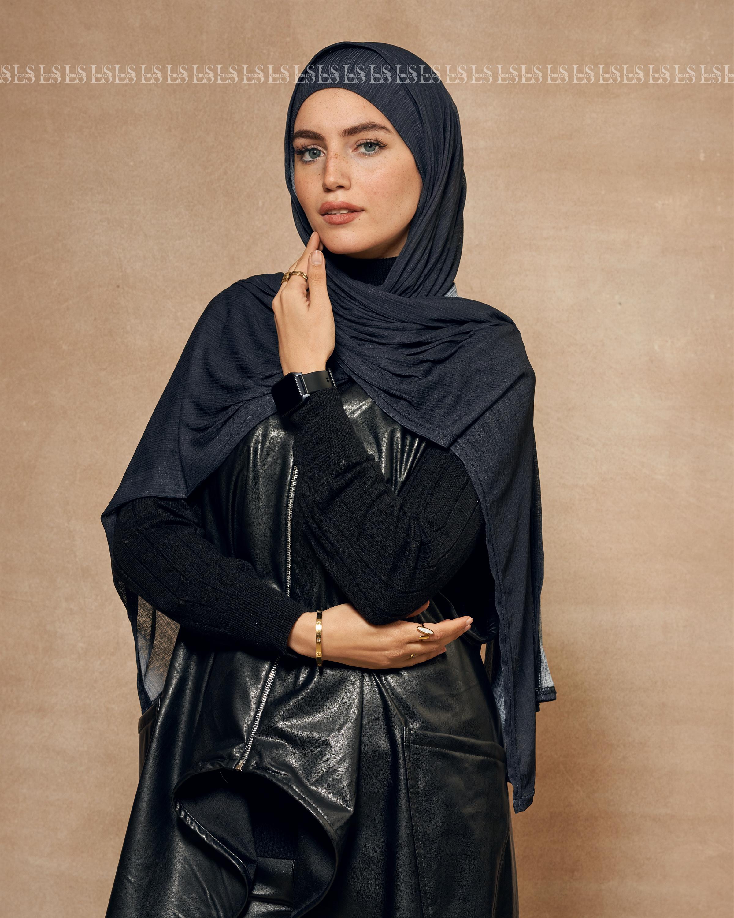 Navy Blue hejab with bndana