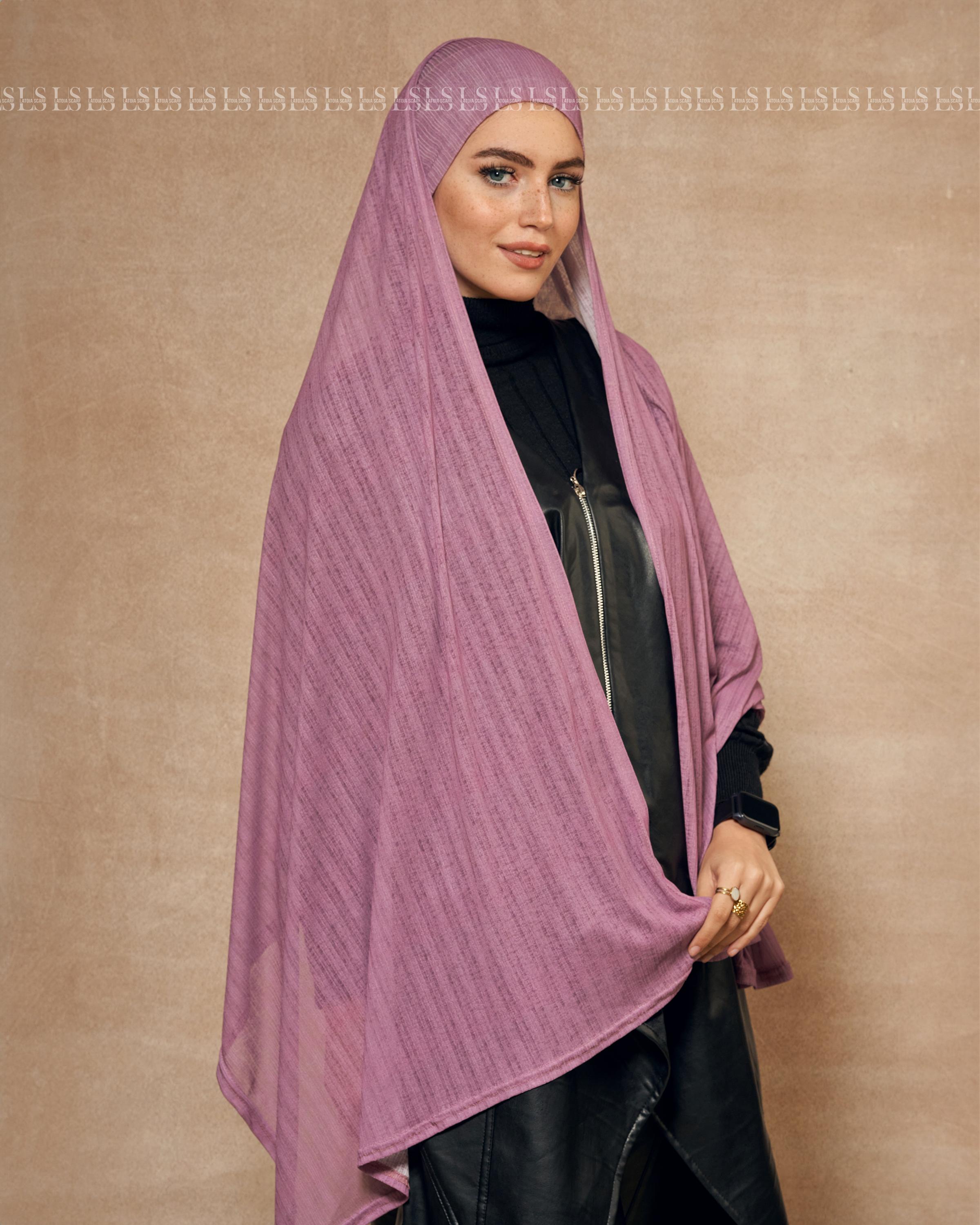 Lavender hejab with bndana