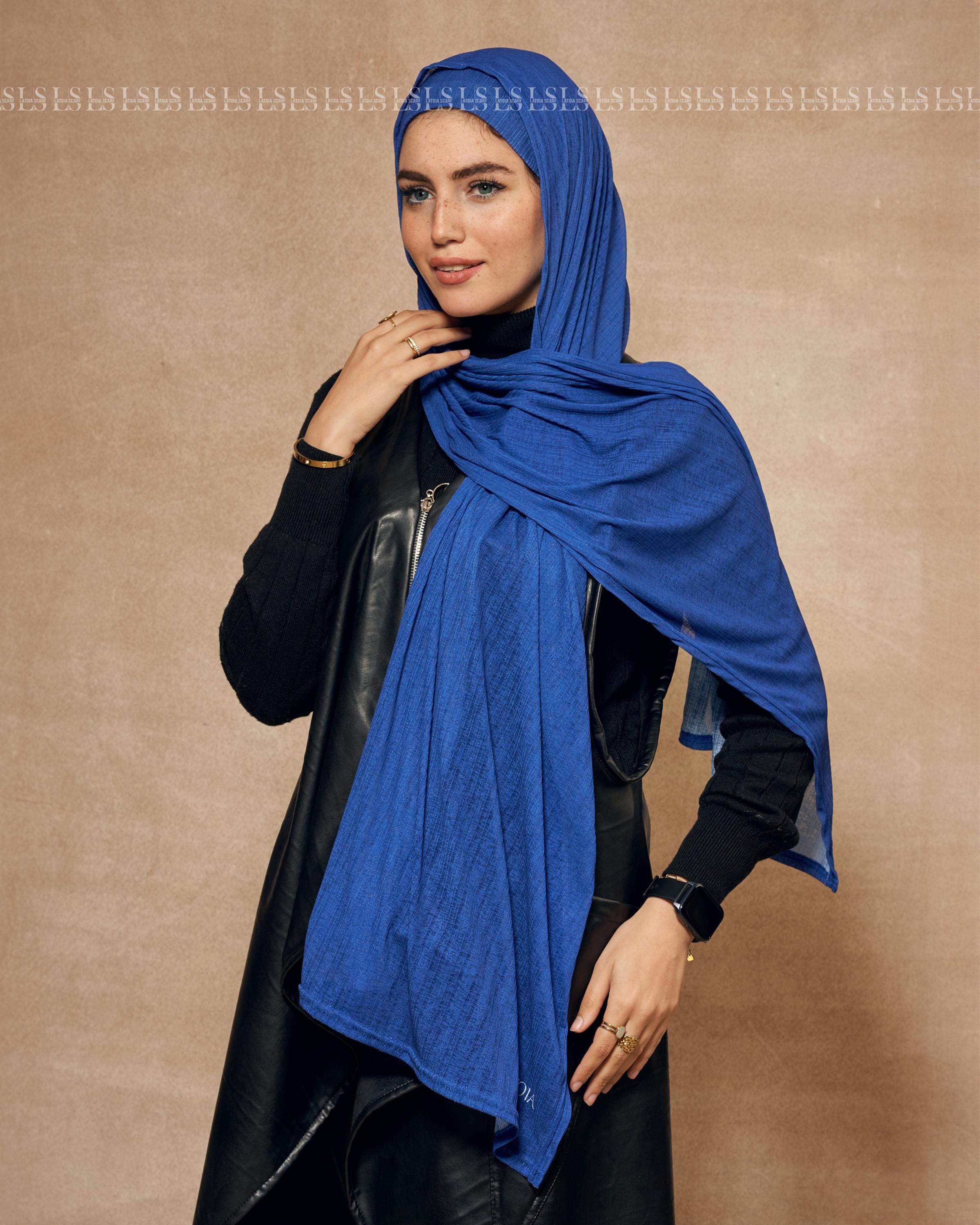 Blue hejab with bndana