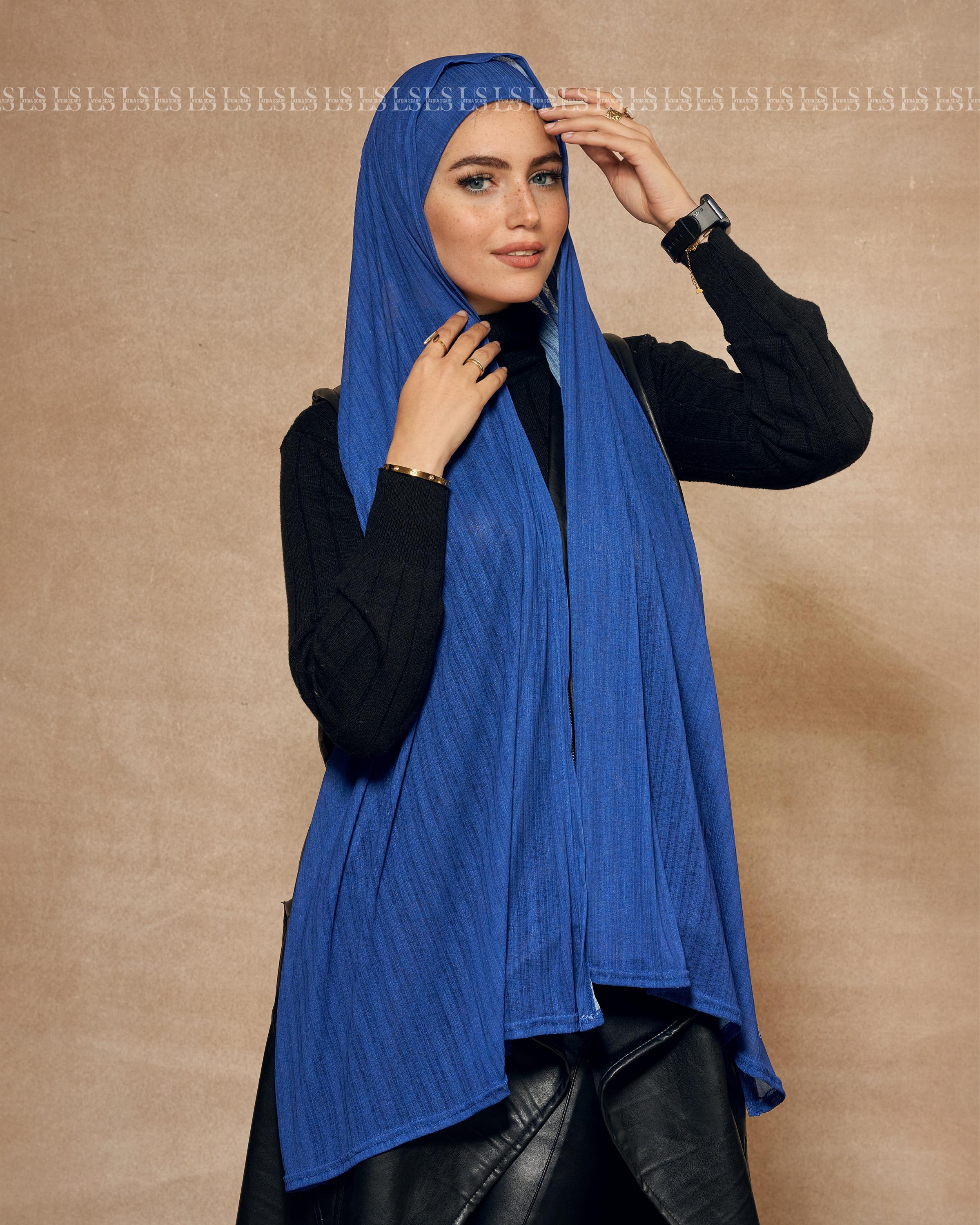 Blue hejab with bndana