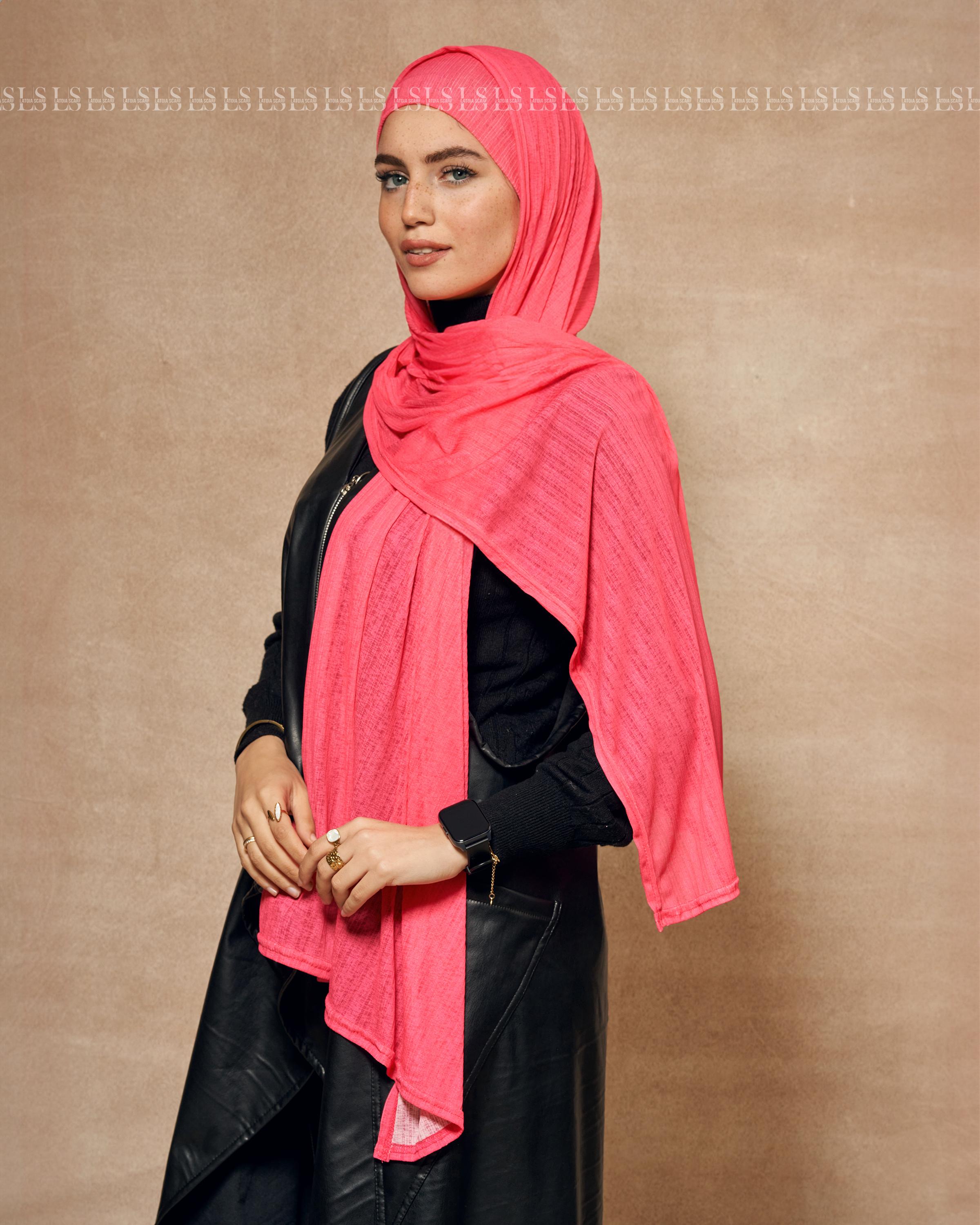 Fushia hejab with bndana