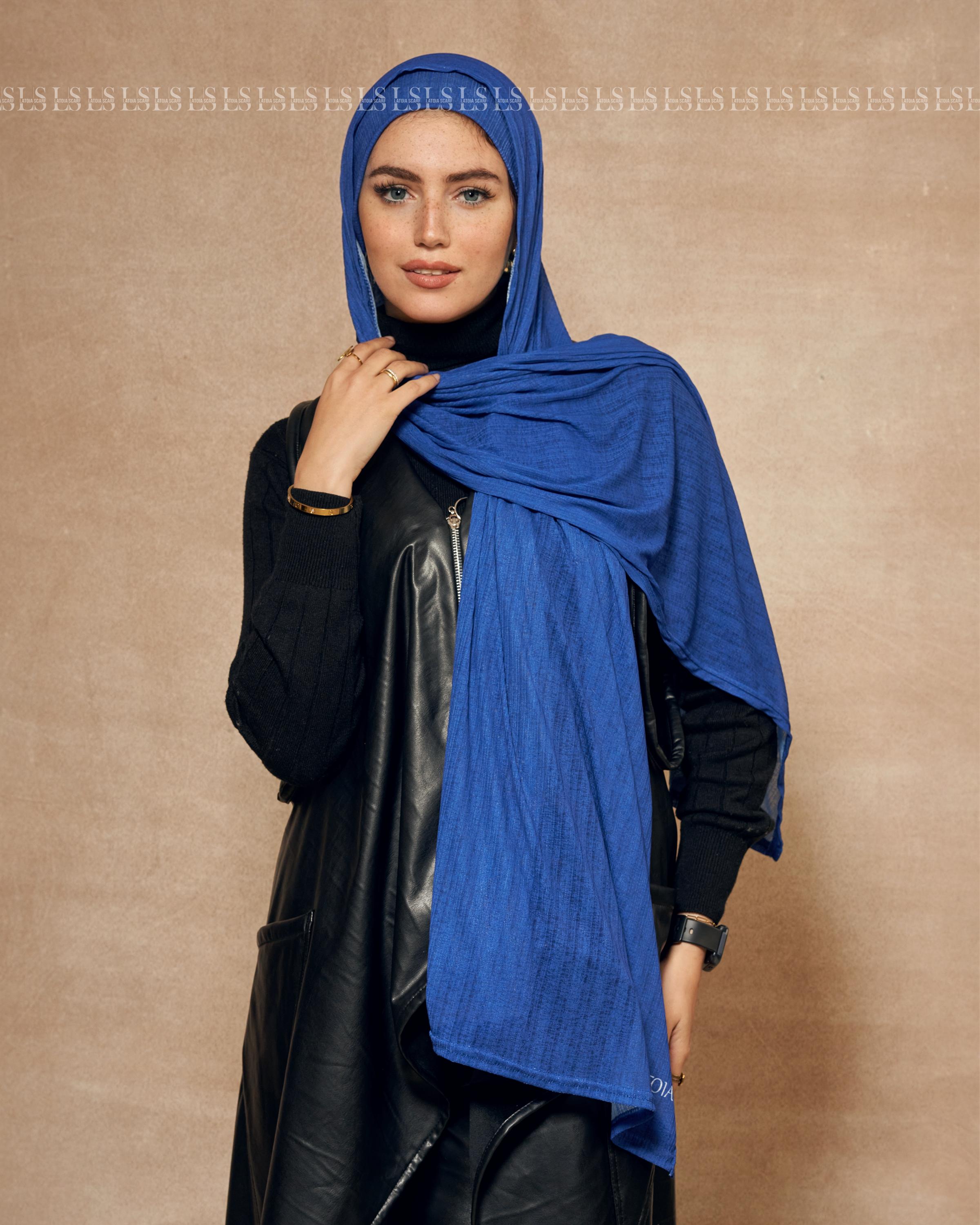 Blue hejab with bndana