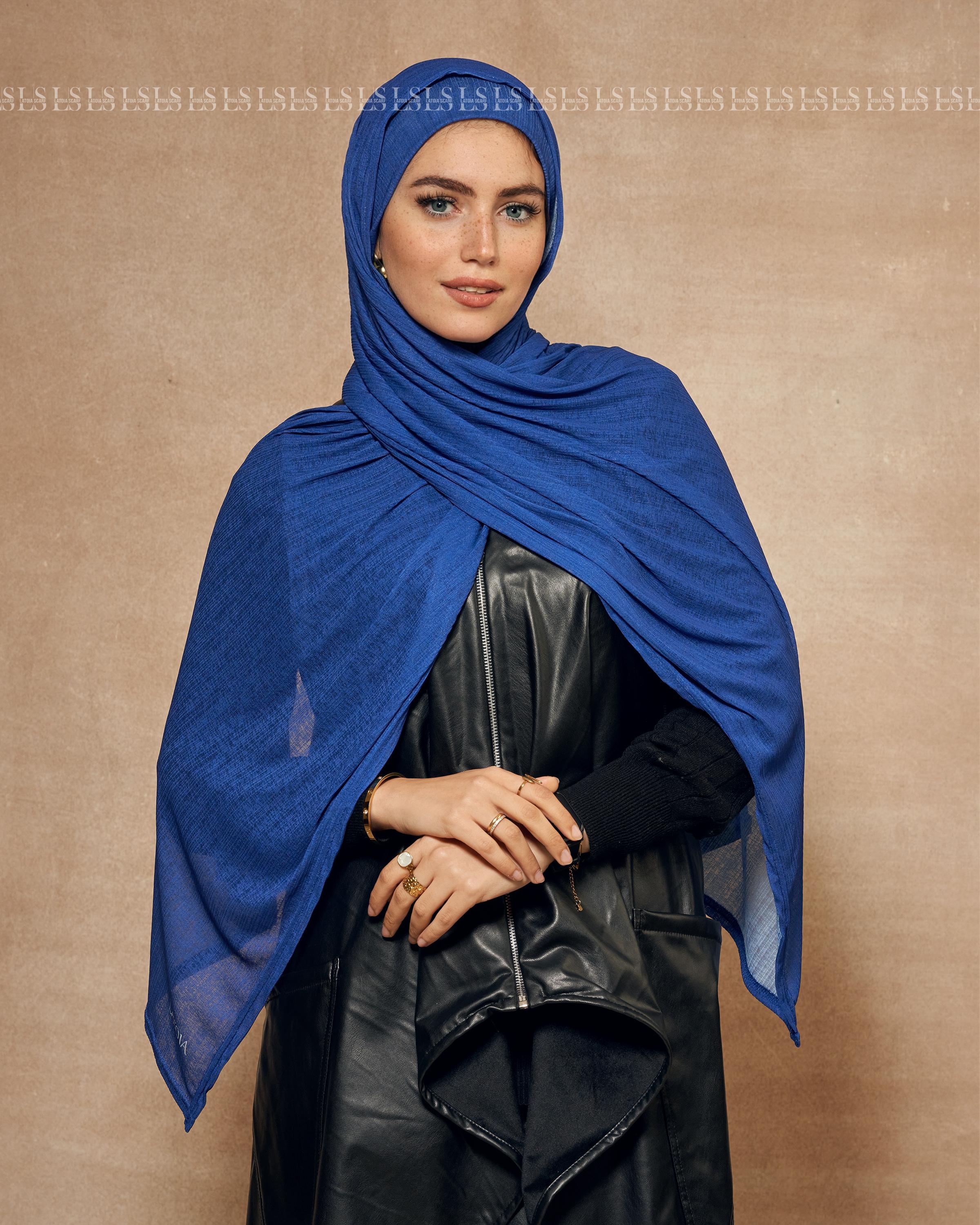 Blue hejab with bndana